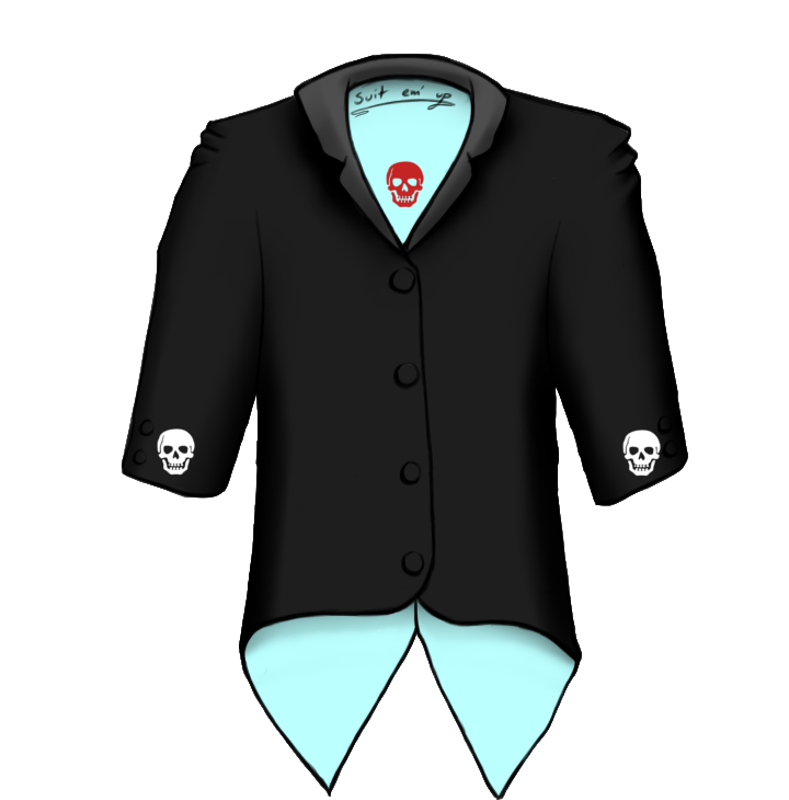 Who'd put skulls on a suit?