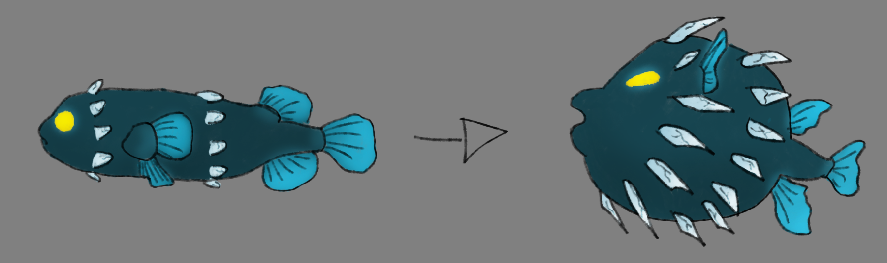 Concept art Sky Pufferfish