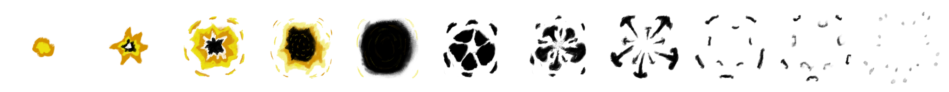 Baked potato explosion sprite sheet