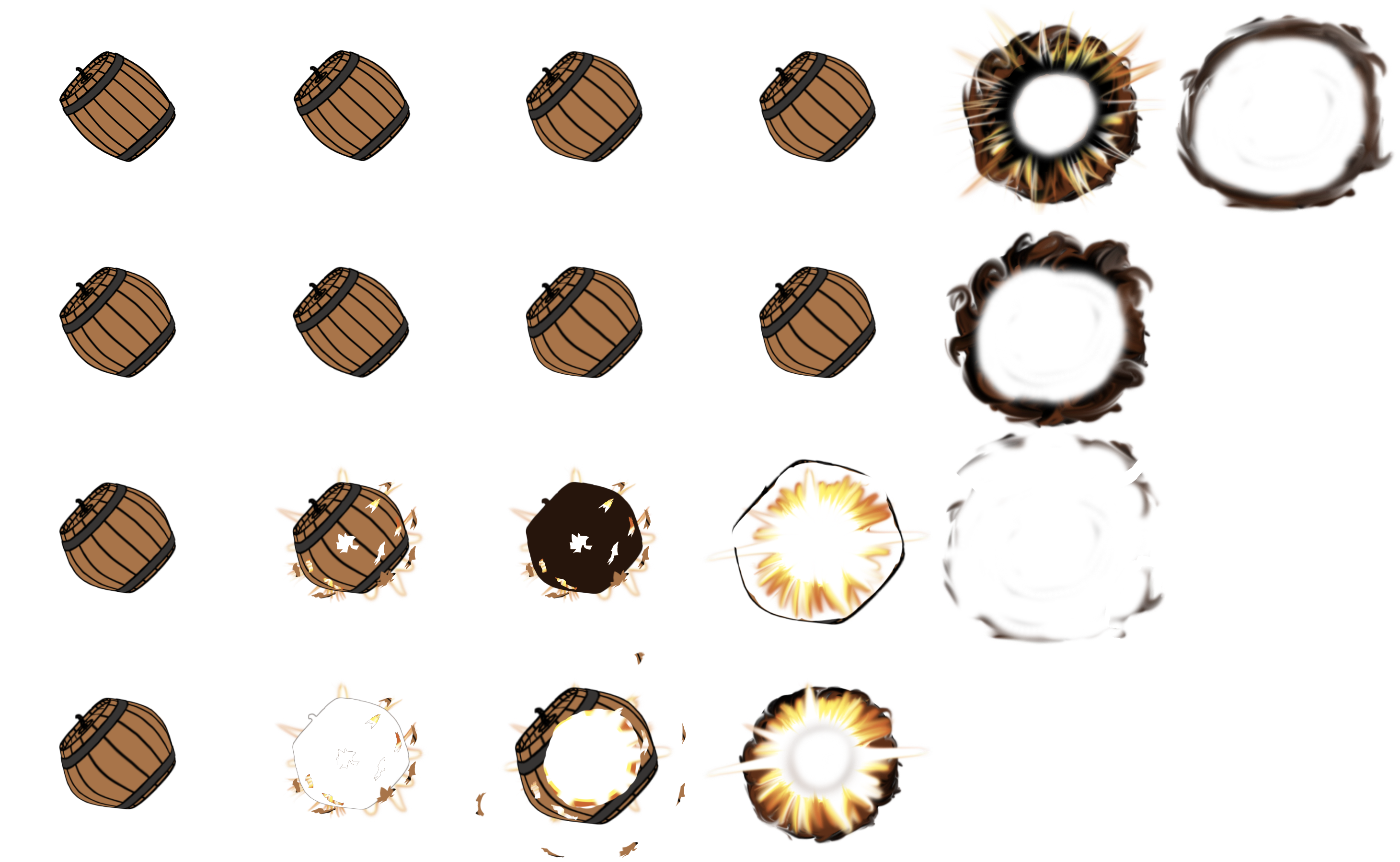Barrel Explosion SpriteSheet