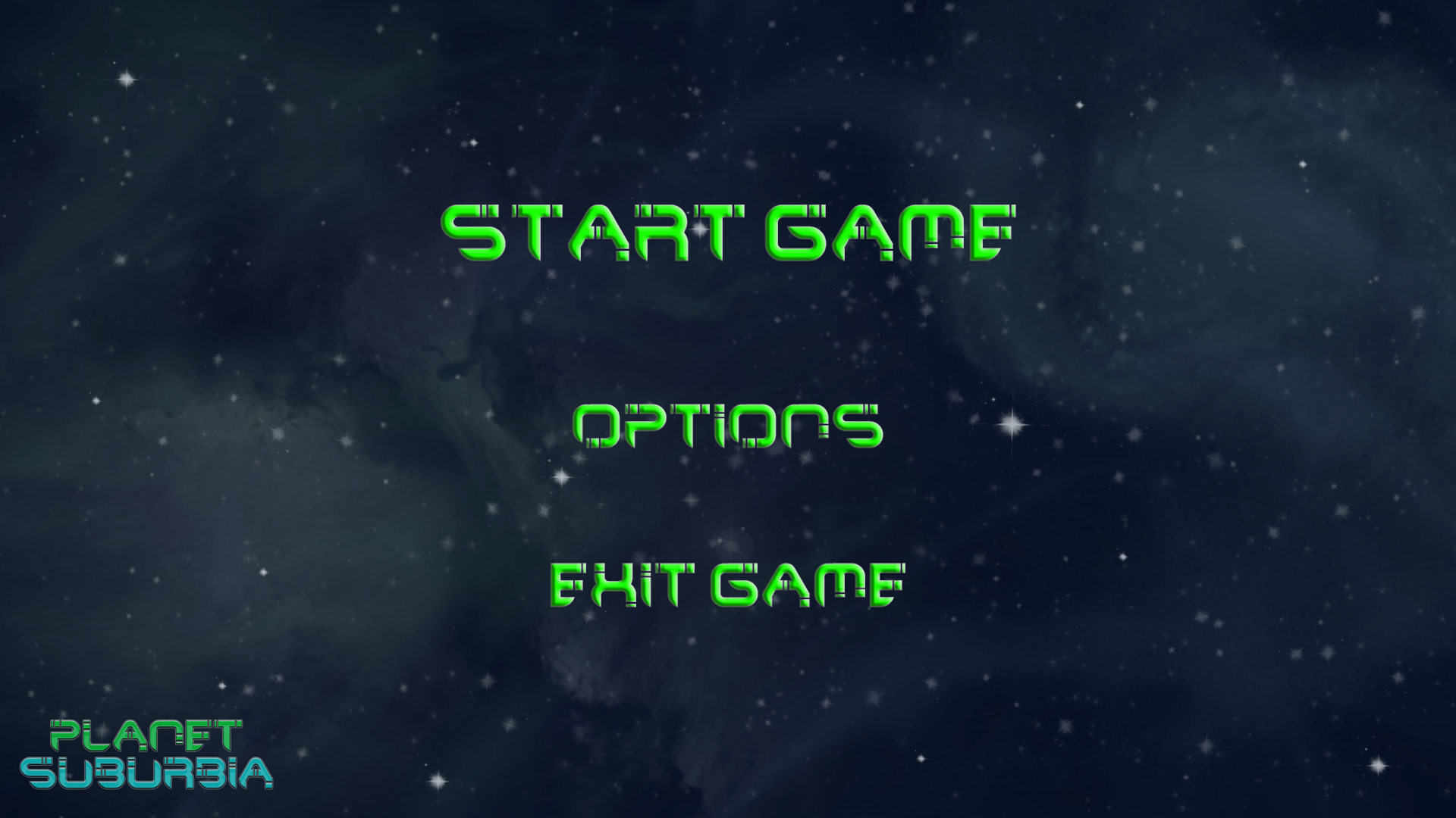 Main menu screen