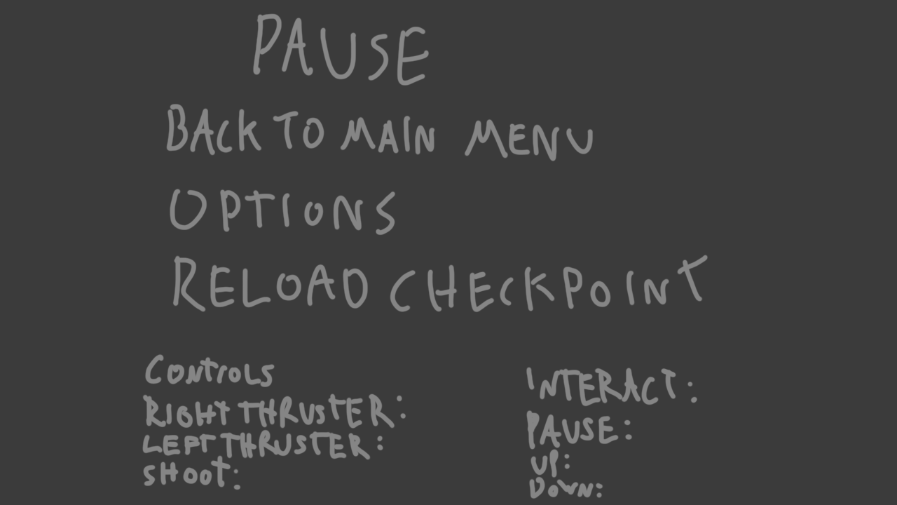 Pause menu