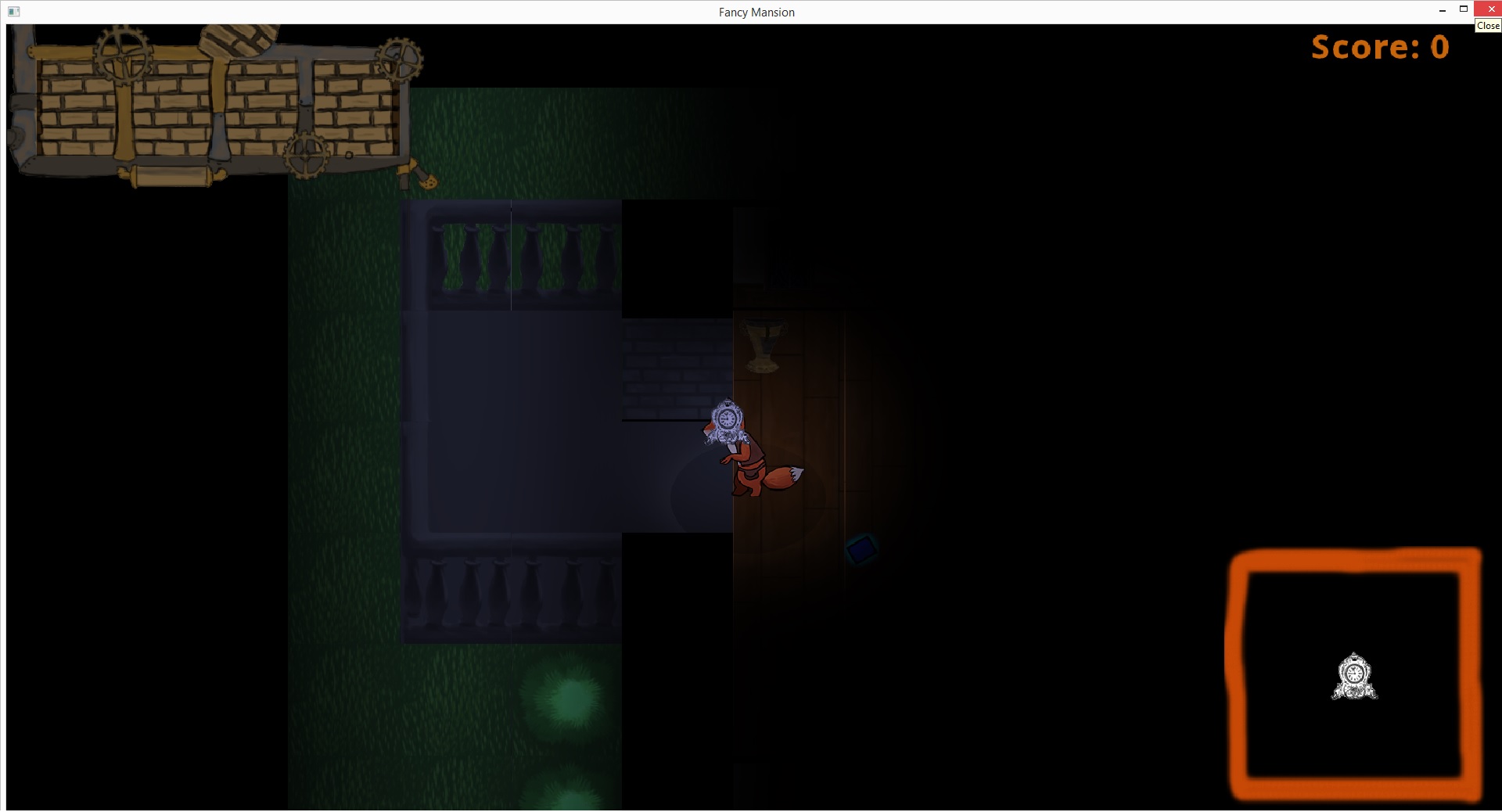 The clock is currently being carried by the player. It's a placeholder sprite so the alignment isn't right. The UI elements are also placeholders.