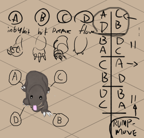 My work area when animating the down walk